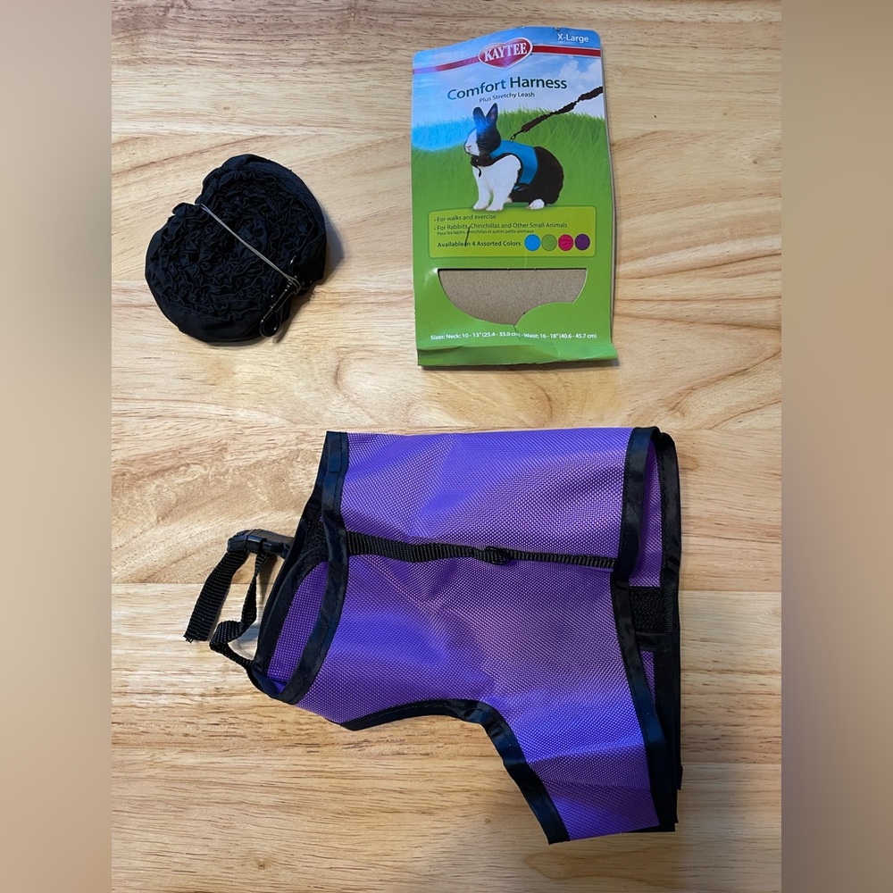 Kaytee Comfort Harness w/ Stretchy Leash – Rabbit / Small Animal – XL – Purple